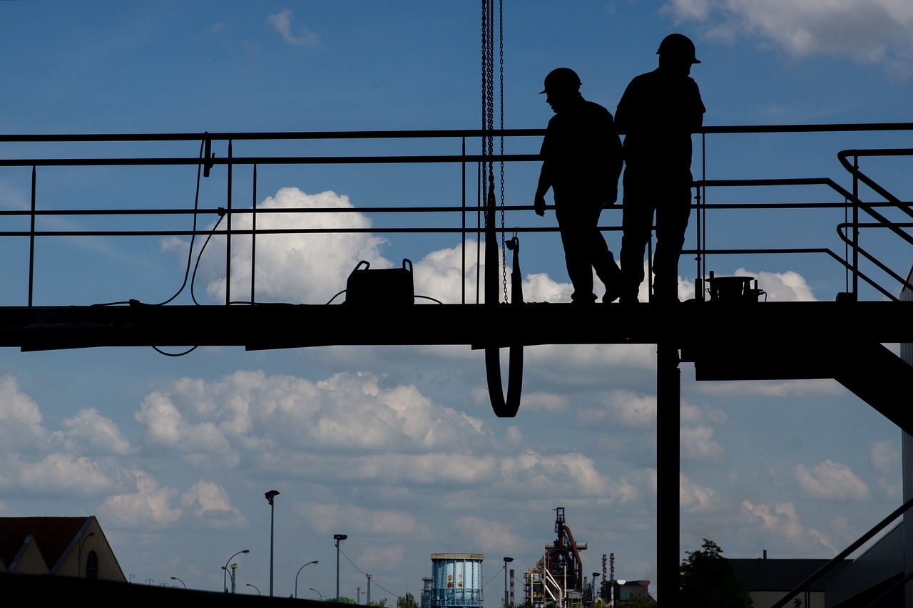 Black and White Clipart for Construction Workers